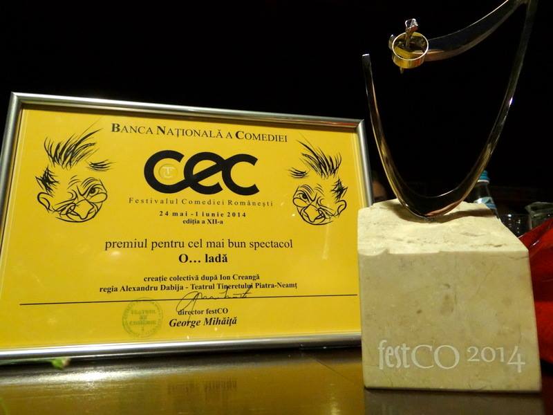 <!--:ro-->Spectacolul “O…ladă” premiat la Festivalul Comediei Românești<!--:-->